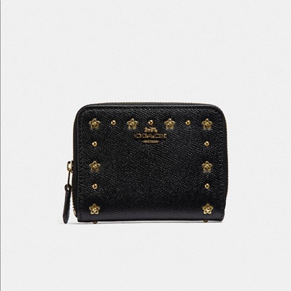 NEW Coach Zip around Wallet - black